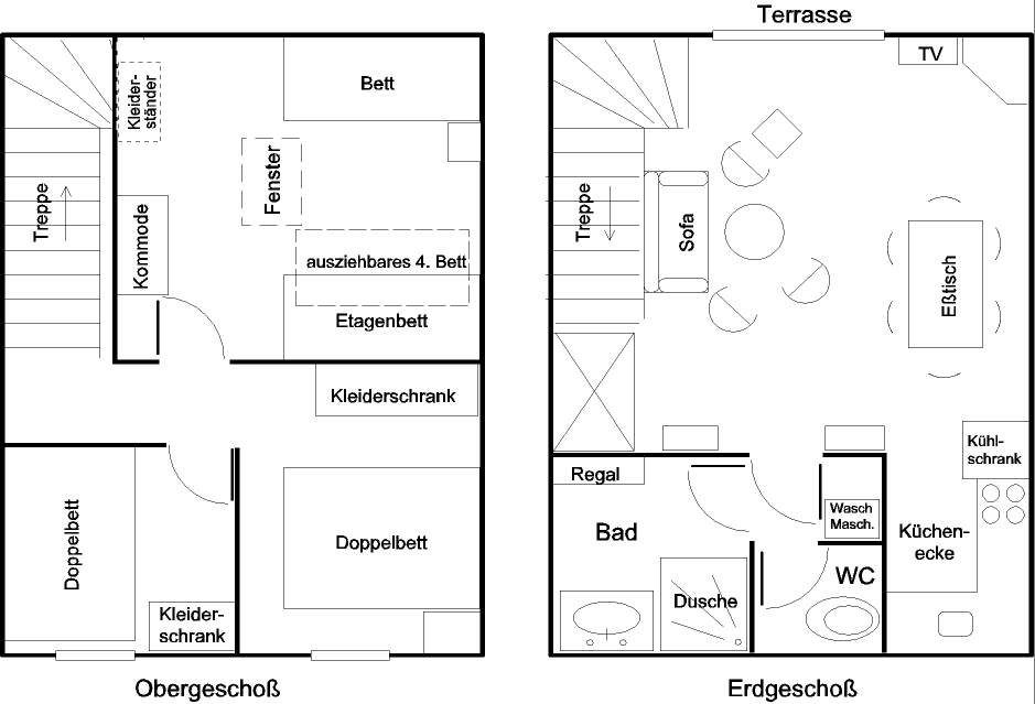 Ferienhaus Nr.127 Grundriss